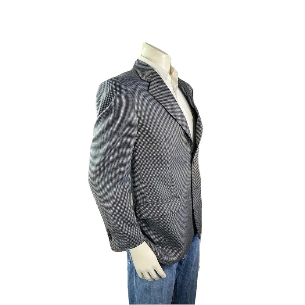 E. Thomas Adolfo Silk Wool Super Merinos 110 Sport Jacket Blazer Men 38S Italy
